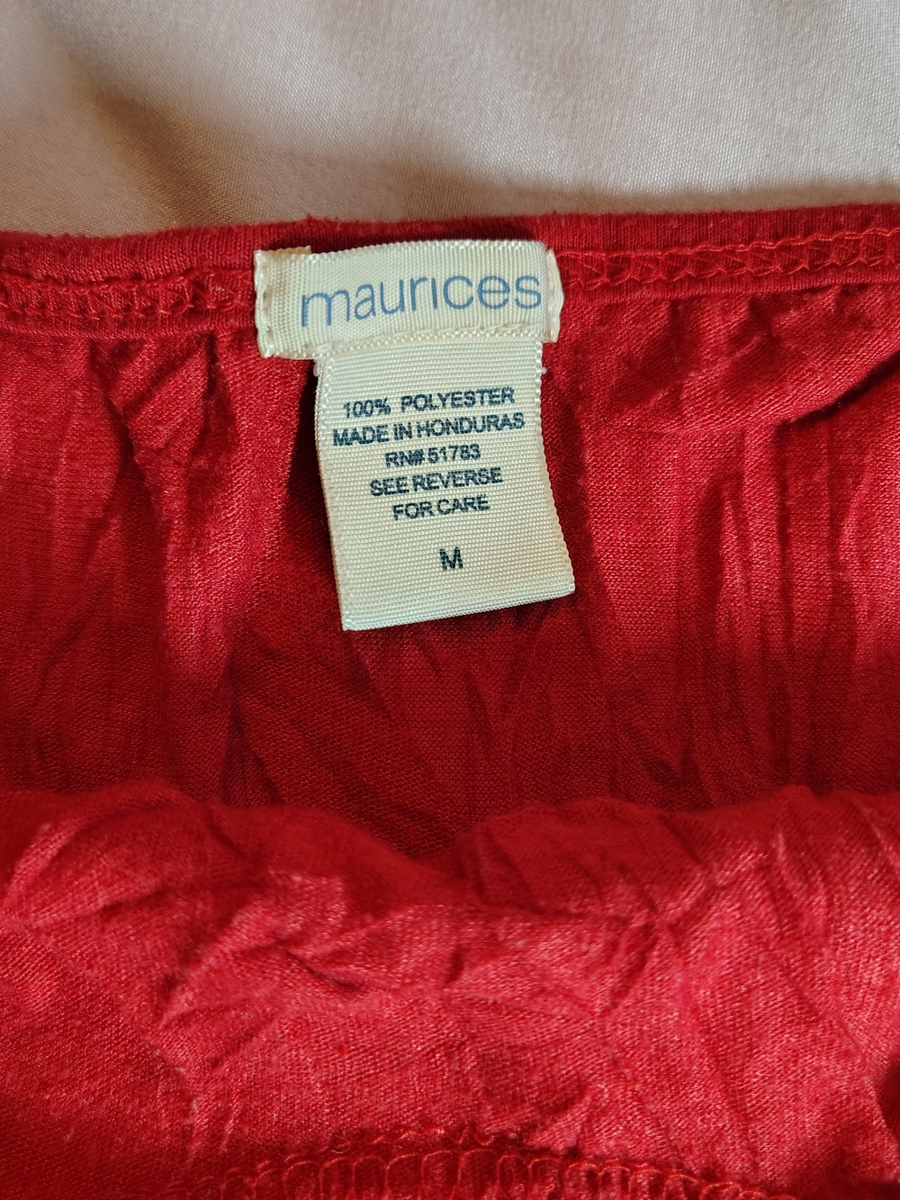 Maurices Lace-Trim Camisole Tank in Red & Teal - Picture 3 of 5